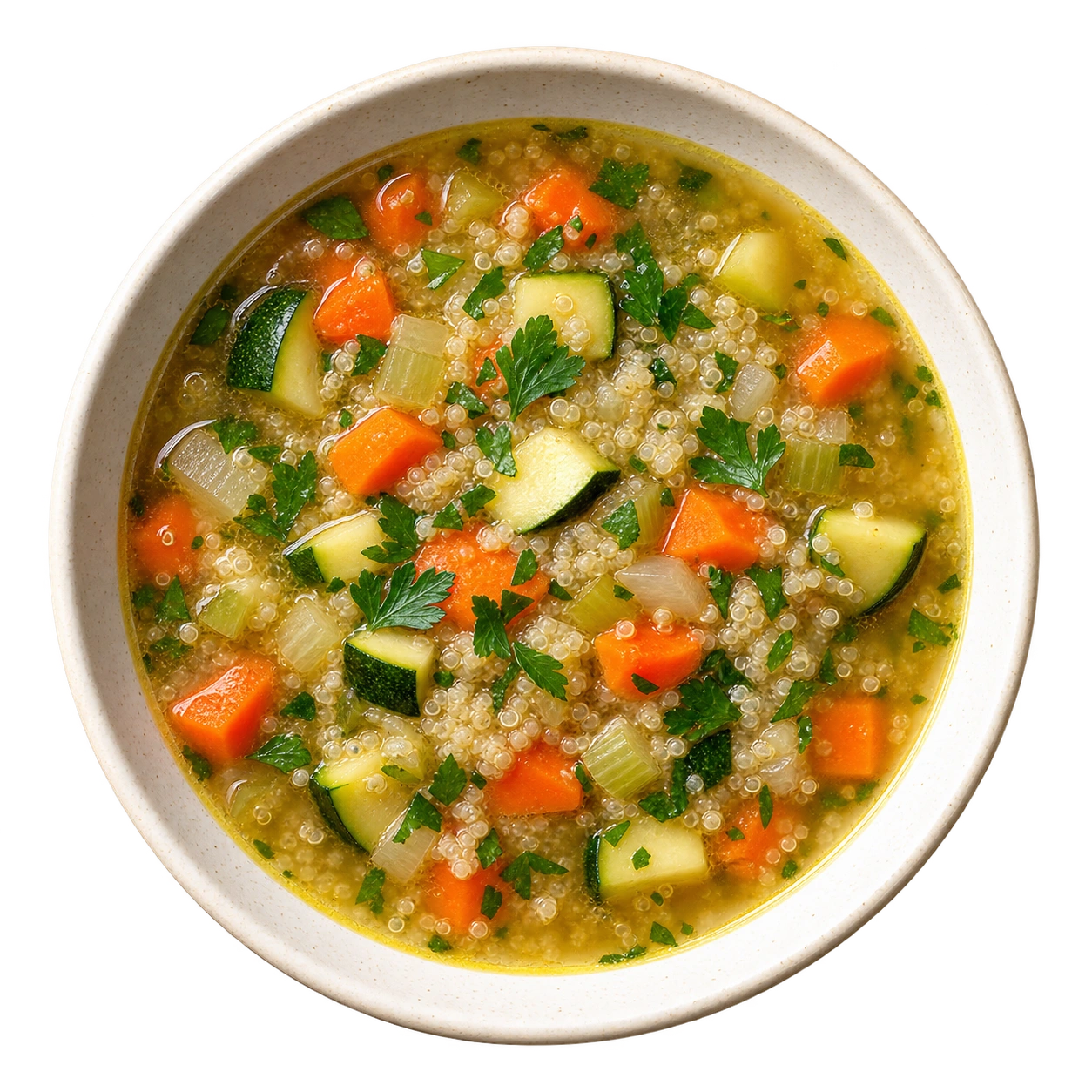 Sopa de legumes com quinoa