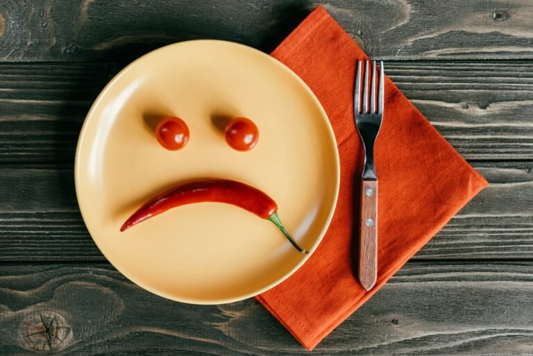 risco de depressão e alimentação